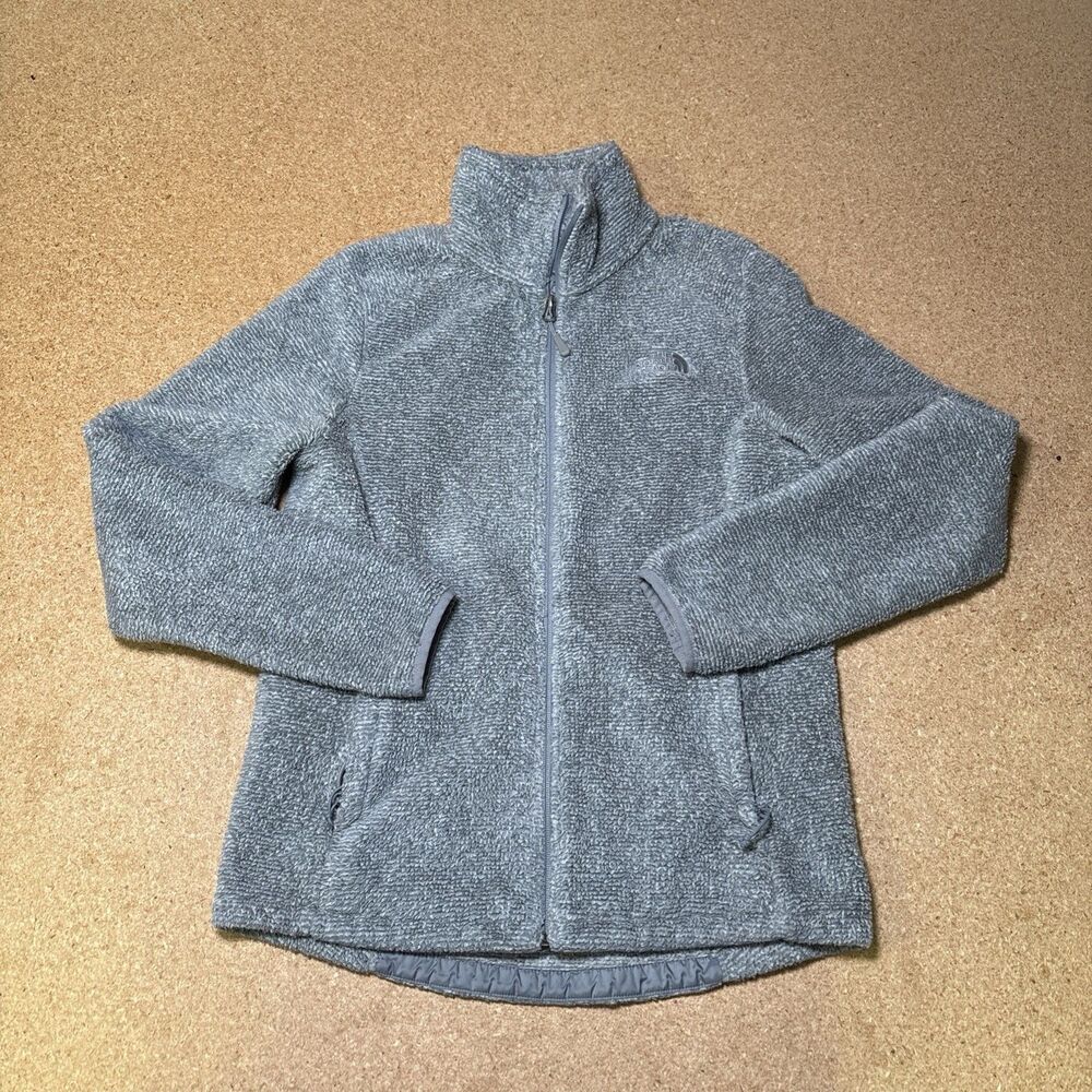 The North Face Womens Osito Full Zip High Pile Fleece Jacket Gray Size M I3